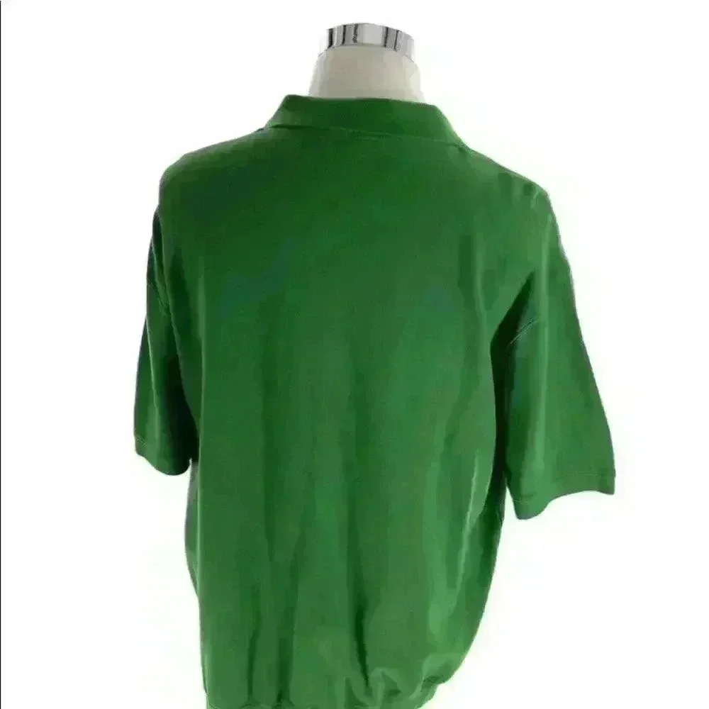 Duluth Trading Company Mens Green Armachillo Short Sleeves Polo Shirt Chest Pock